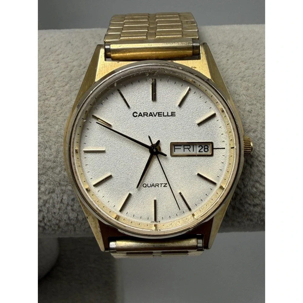 Caravelle Mens Watch New Battery 35MM 6.75